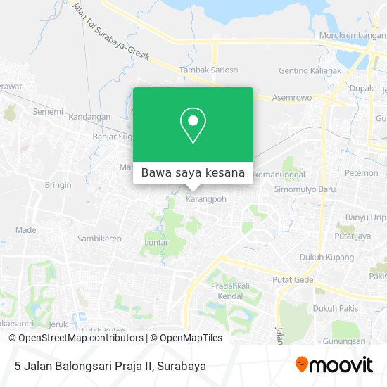 Peta 5 Jalan Balongsari Praja II