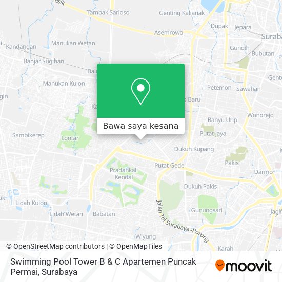 Peta Swimming Pool Tower B & C Apartemen Puncak Permai