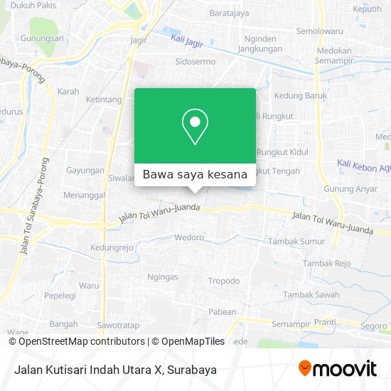 Peta Jalan Kutisari Indah Utara X