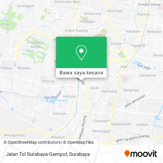 Peta Jalan Tol Surabaya-Gempol