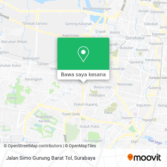 Peta Jalan Simo Gunung Barat Tol