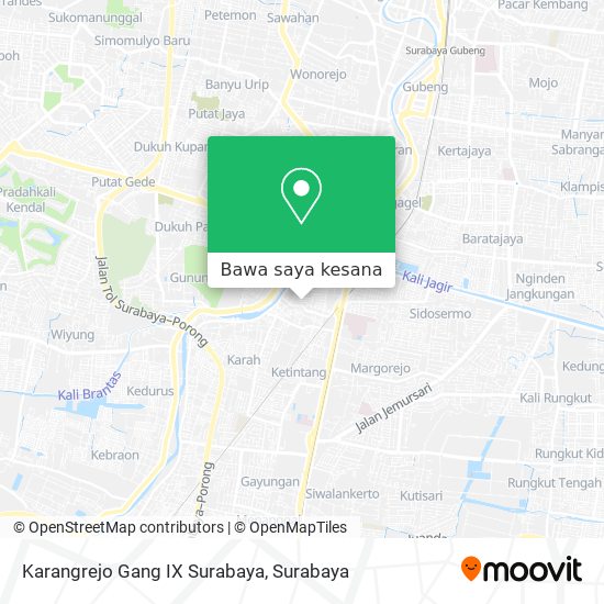 Peta Karangrejo Gang IX Surabaya