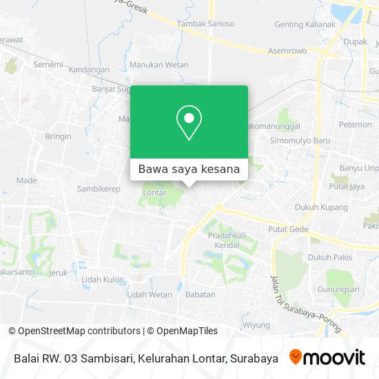 Peta Balai RW. 03 Sambisari, Kelurahan Lontar