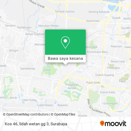 Peta Kos 46, lidah wetan gg 3