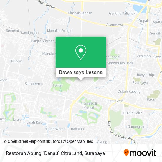 Peta Restoran Apung "Danau" CitraLand
