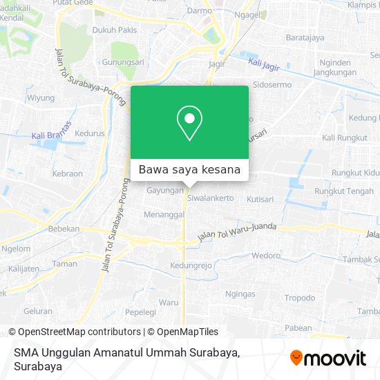 Peta SMA Unggulan Amanatul Ummah Surabaya