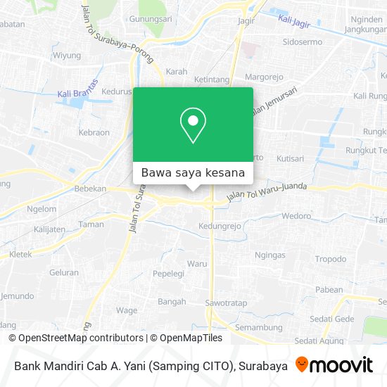 Peta Bank Mandiri Cab A. Yani (Samping CITO)