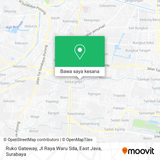 Peta Ruko Gateway, Jl Raya Waru Sda, East Java