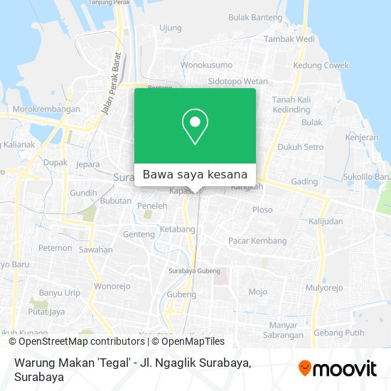 Peta Warung Makan 'Tegal' - Jl. Ngaglik Surabaya