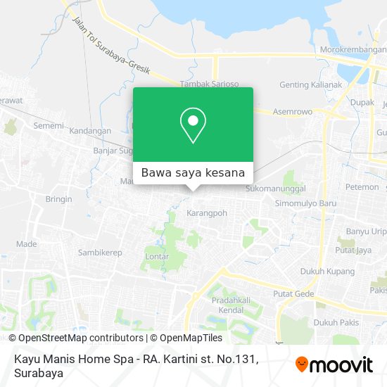 Peta Kayu Manis Home Spa - RA. Kartini st. No.131