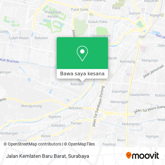 Peta Jalan Kemlaten Baru Barat