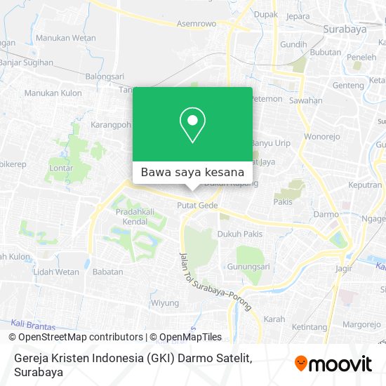 Peta Gereja Kristen Indonesia (GKI) Darmo Satelit