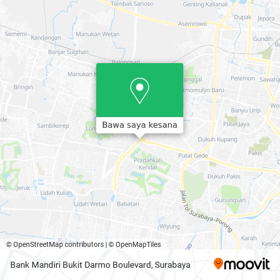 Peta Bank Mandiri Bukit Darmo Boulevard