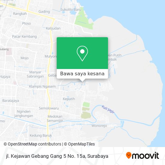 Peta jl. Kejawan Gebang Gang 5 No. 15a