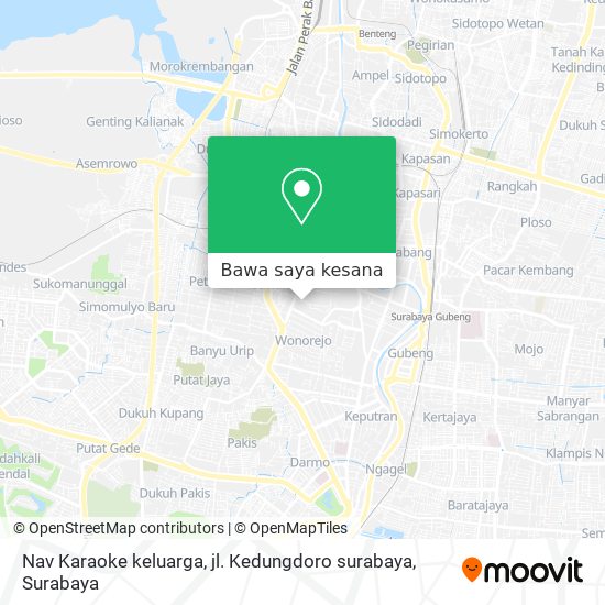 Peta Nav Karaoke keluarga, jl. Kedungdoro surabaya