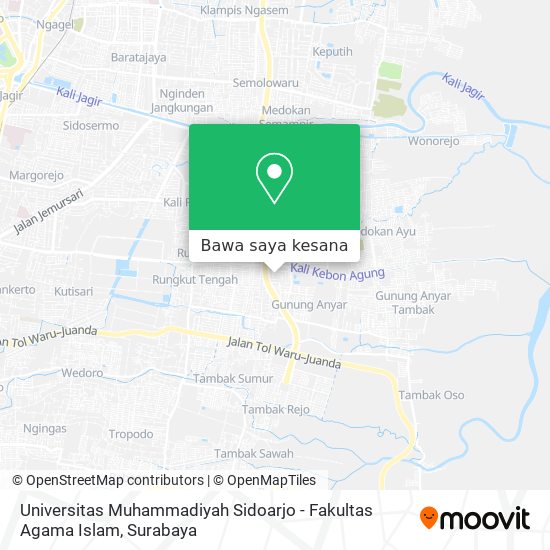 Peta Universitas Muhammadiyah Sidoarjo - Fakultas Agama Islam