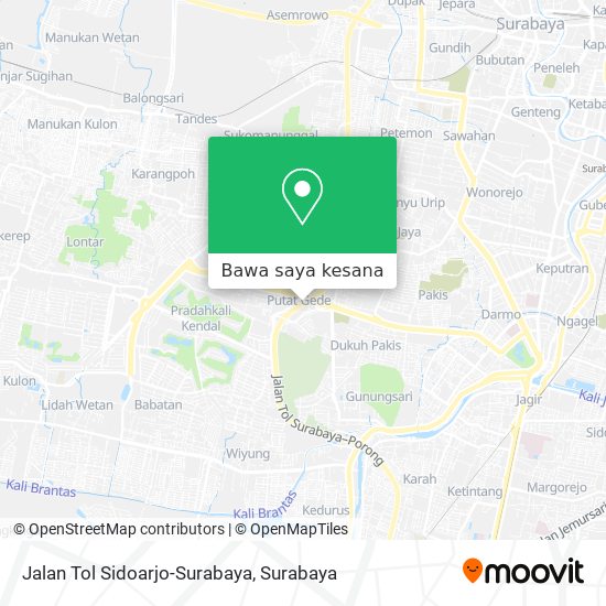 Peta Jalan Tol Sidoarjo-Surabaya