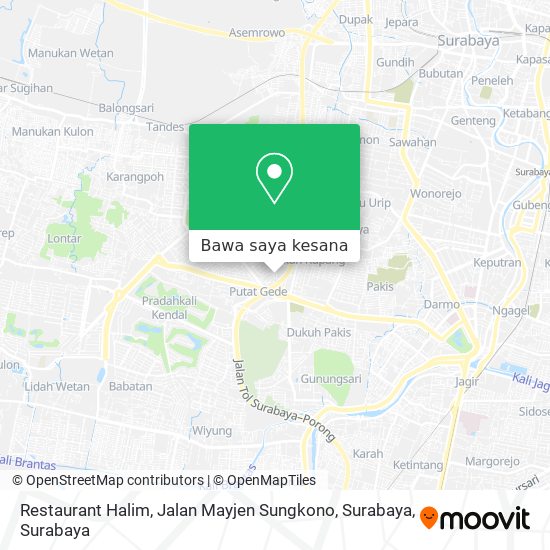 Peta Restaurant Halim, Jalan Mayjen Sungkono, Surabaya