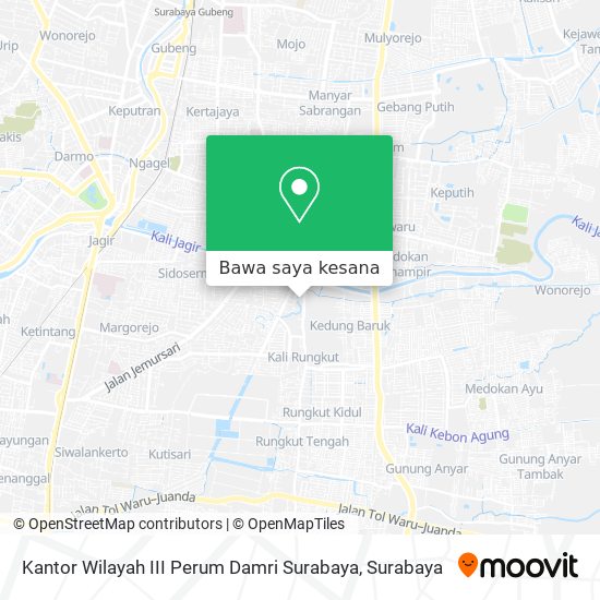 Peta Kantor Wilayah III Perum Damri Surabaya