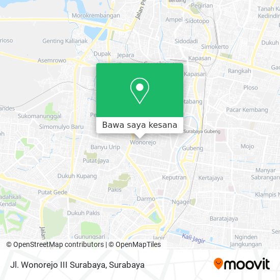 Peta Jl. Wonorejo III Surabaya