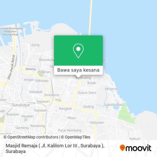 Peta Masjid Remaja ( Jl. Kalilom Lor III , Surabaya )