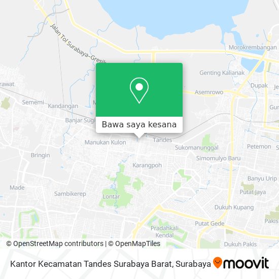 Peta Kantor Kecamatan Tandes Surabaya Barat