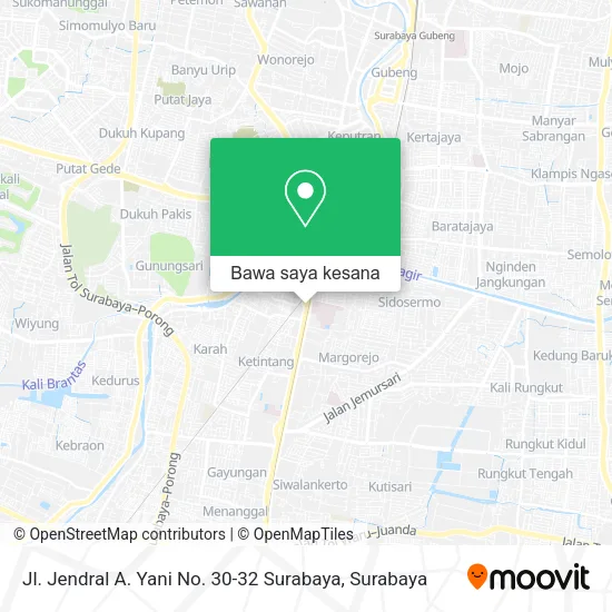 Peta Jl. Jendral A. Yani No. 30-32 Surabaya