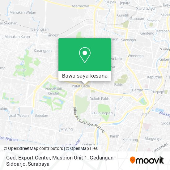 Peta Ged. Export Center, Maspion Unit 1, Gedangan - Sidoarjo