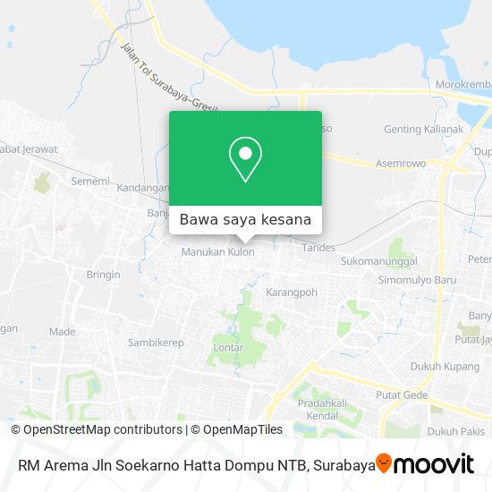 Peta RM Arema Jln Soekarno Hatta Dompu NTB