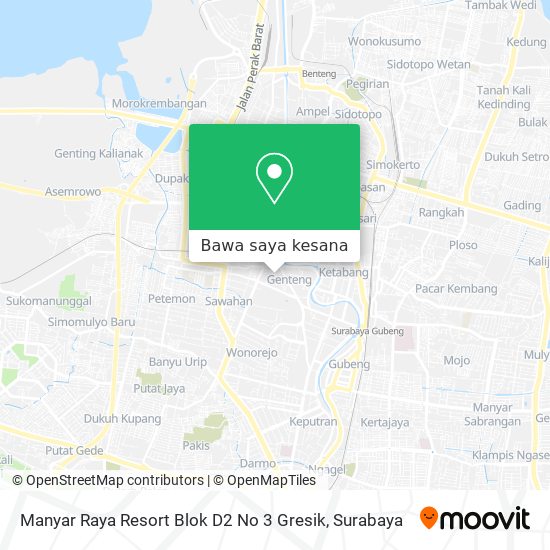 Peta Manyar Raya Resort Blok D2 No 3 Gresik