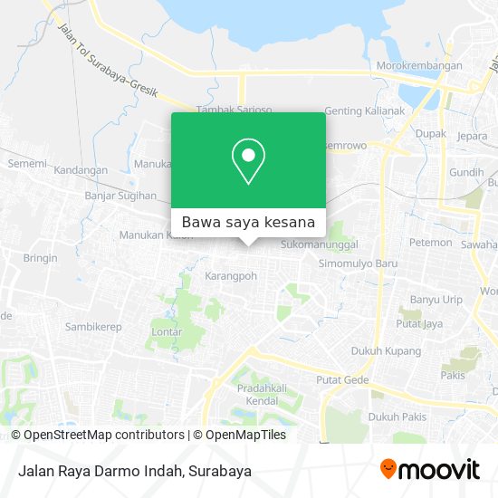 Peta Jalan Raya Darmo Indah