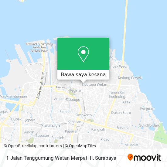 Peta 1 Jalan Tenggumung Wetan Merpati II