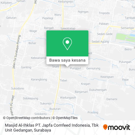 Peta Masjid Al-Ihklas PT. Japfa Comfeed Indonesia, Tbk Unit Gedangan