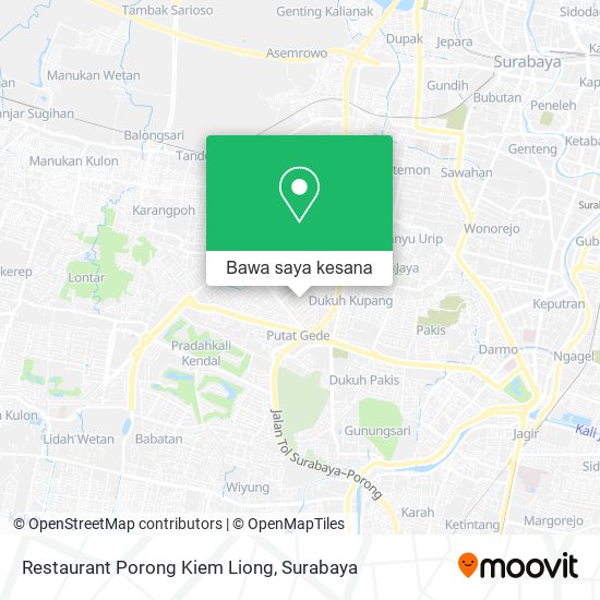 Peta Restaurant Porong Kiem Liong