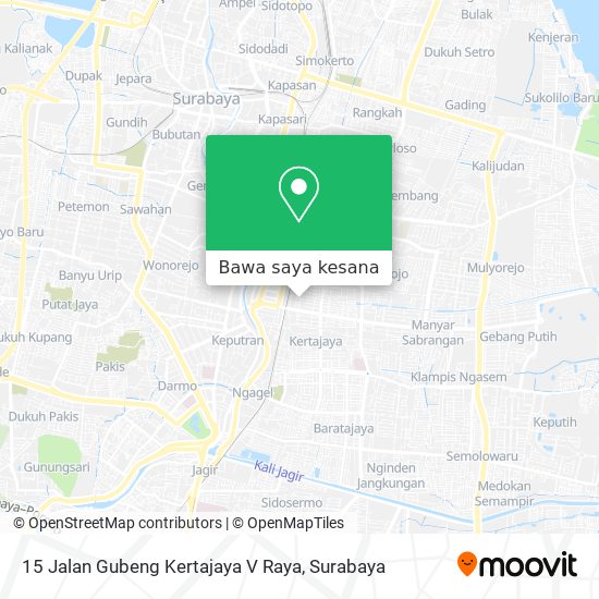 Peta 15 Jalan Gubeng Kertajaya V Raya