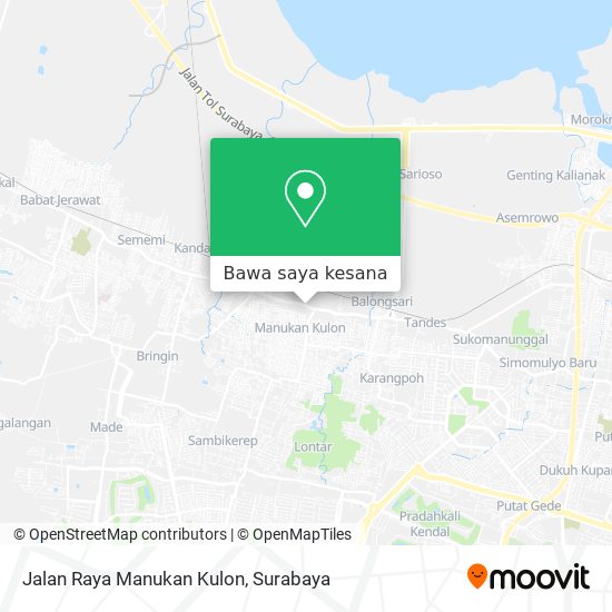 Peta Jalan Raya Manukan Kulon