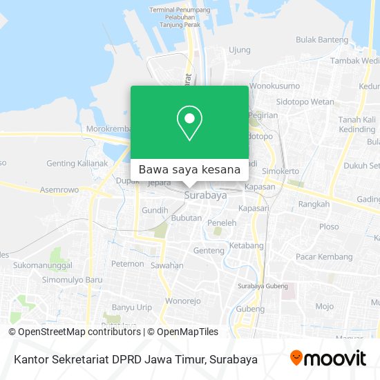 Peta Kantor Sekretariat DPRD Jawa Timur