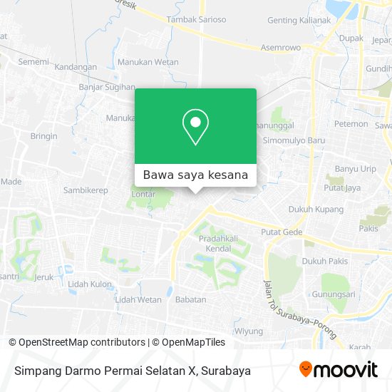 Peta Simpang Darmo Permai Selatan X