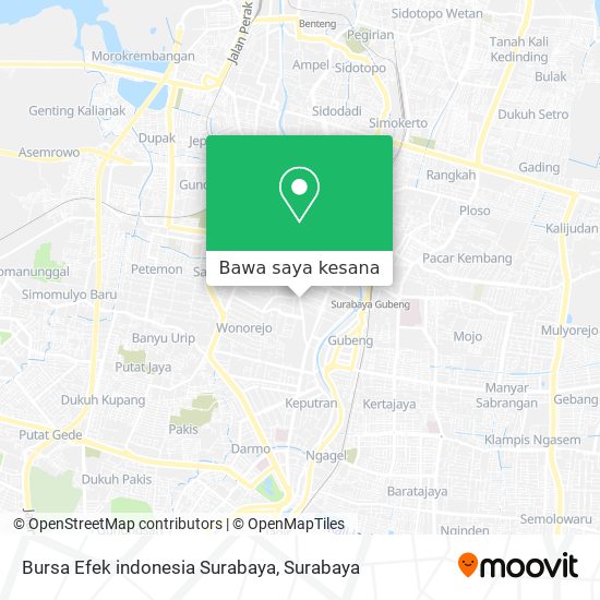 Peta Bursa Efek indonesia Surabaya