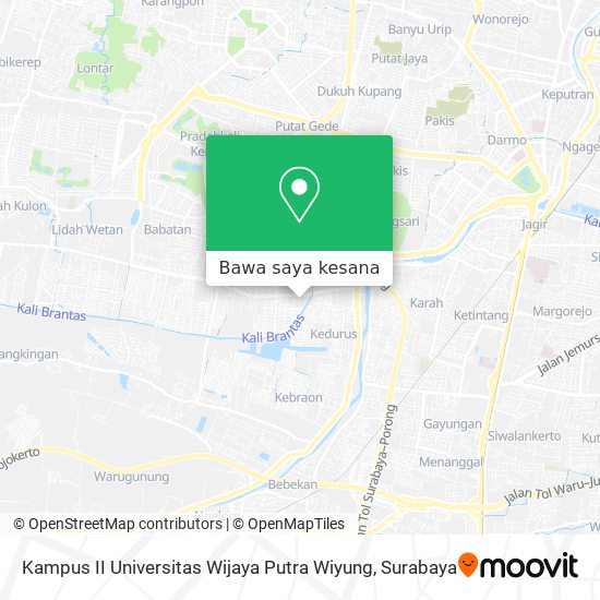 Peta Kampus II Universitas Wijaya Putra Wiyung