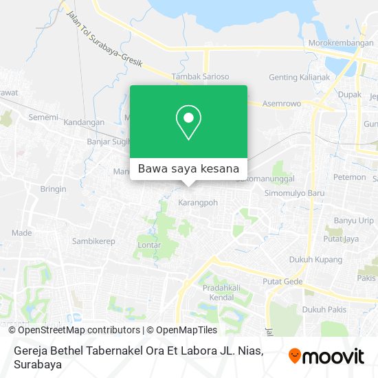 Peta Gereja Bethel Tabernakel Ora Et Labora JL. Nias