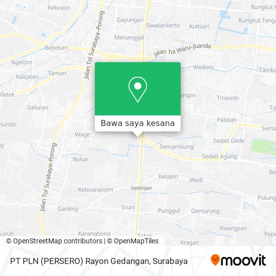 Peta PT PLN (PERSERO) Rayon Gedangan
