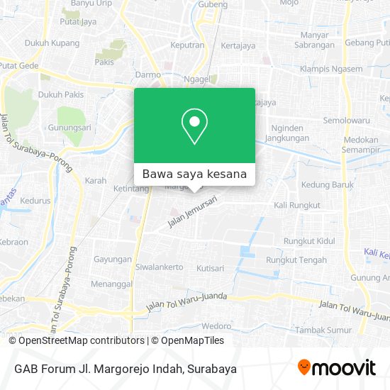 Peta GAB Forum Jl. Margorejo Indah