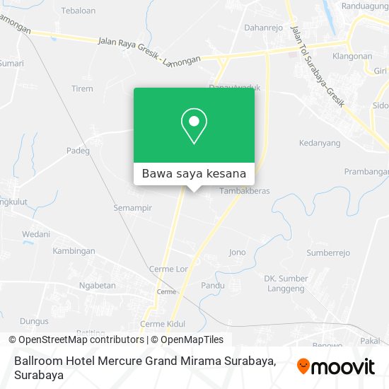 Peta Ballroom Hotel Mercure Grand Mirama Surabaya