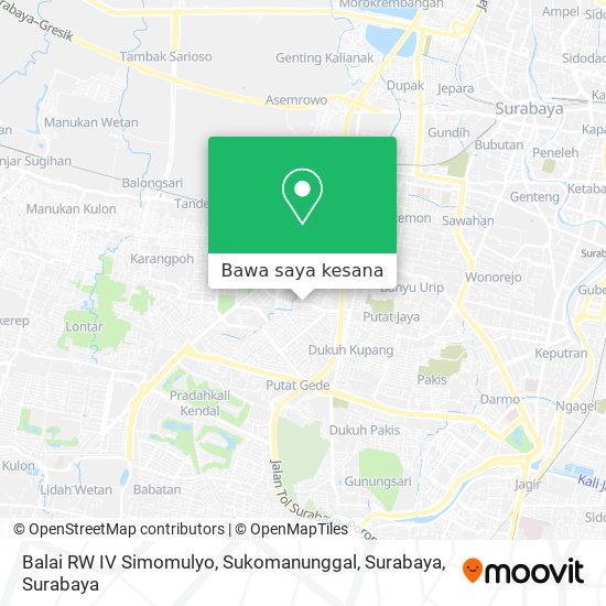 Peta Balai RW IV Simomulyo, Sukomanunggal, Surabaya