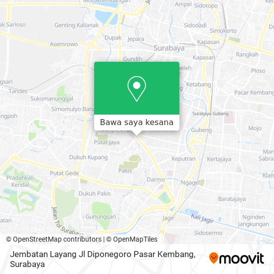 Peta Jembatan Layang Jl Diponegoro Pasar Kembang