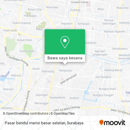 Peta Pasar bendul merisi besar selatan