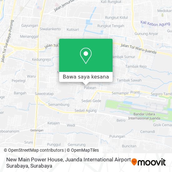 Peta New Main Power House, Juanda International Airport Surabaya
