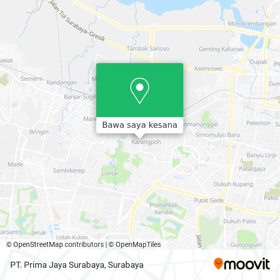 Peta PT. Prima Jaya Surabaya