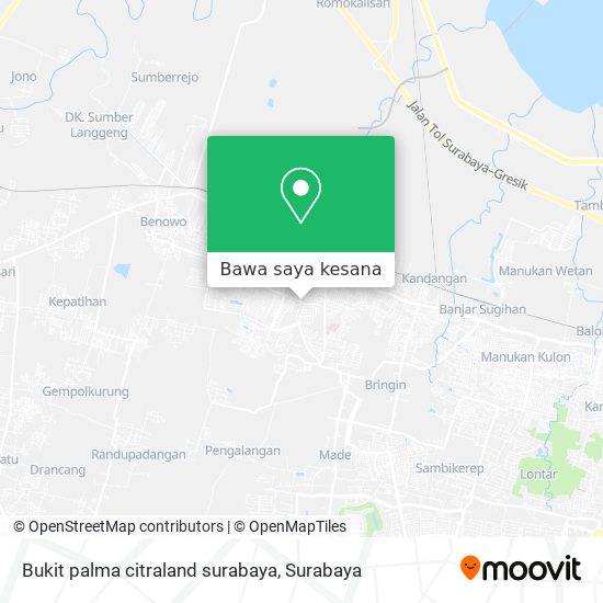 Peta Bukit palma citraland surabaya